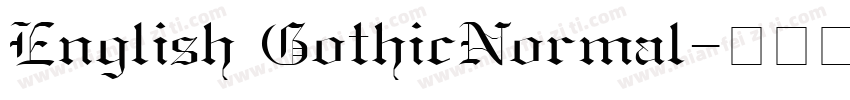English GothicNormal字体转换